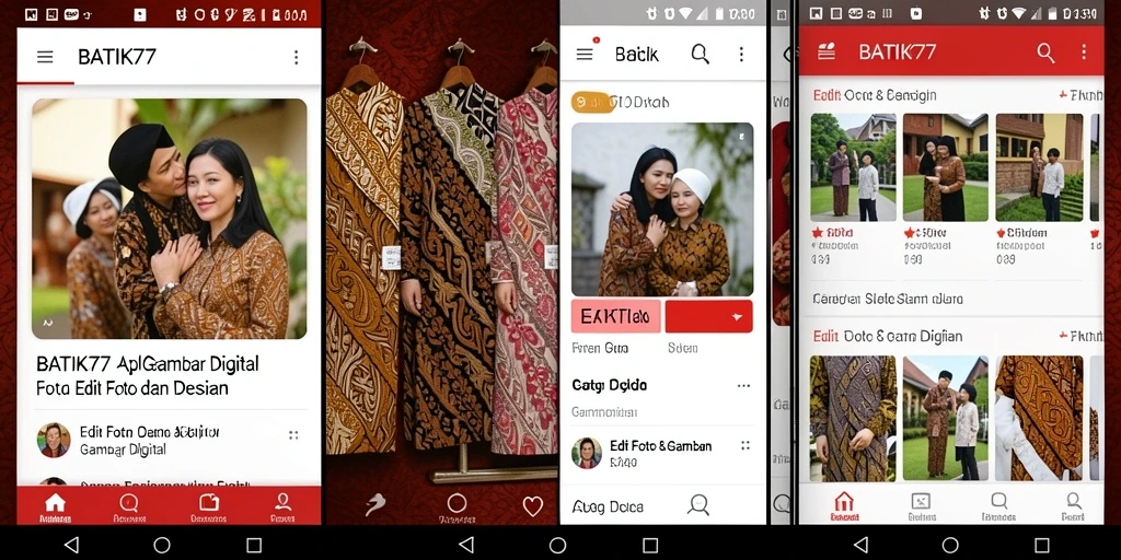 Tampilan antarmuka BATIK77 yang modern dan intuitif untuk pengeditan gambar.