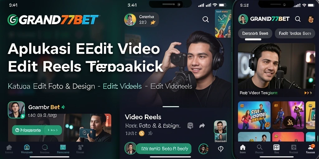 Antarmuka pengguna <strong>GRAND77BET</strong> yang memudahkan pengeditan video reels.