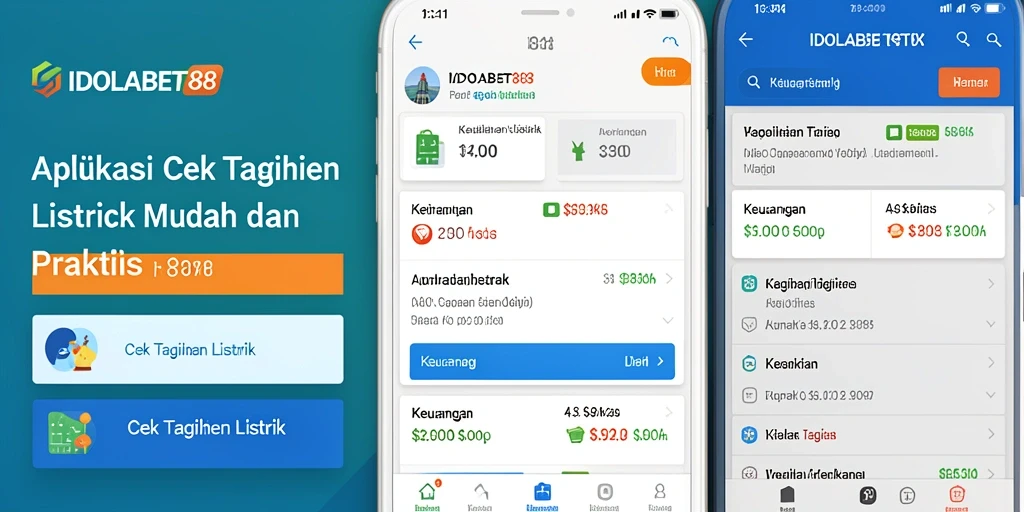 Tampilan antarmuka IDOLABET88 yang informatif untuk cek tagihan listrik.
