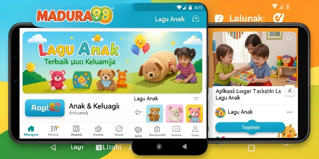 Tampilan antarmuka user-friendly MADURA88 untuk Lagu Anak.