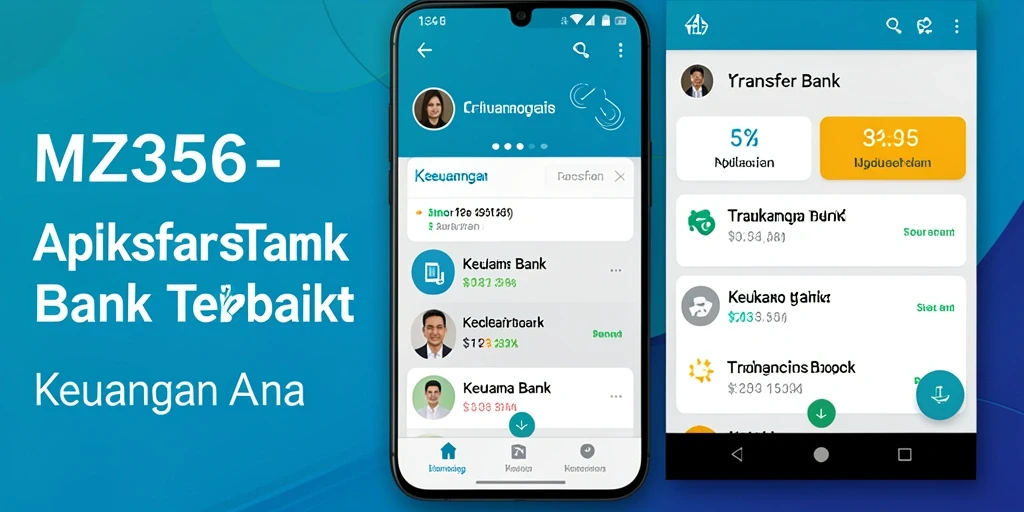 Antarmuka MZ356 menunjukkan fitur transfer bank yang intuitif dan mudah digunakan.