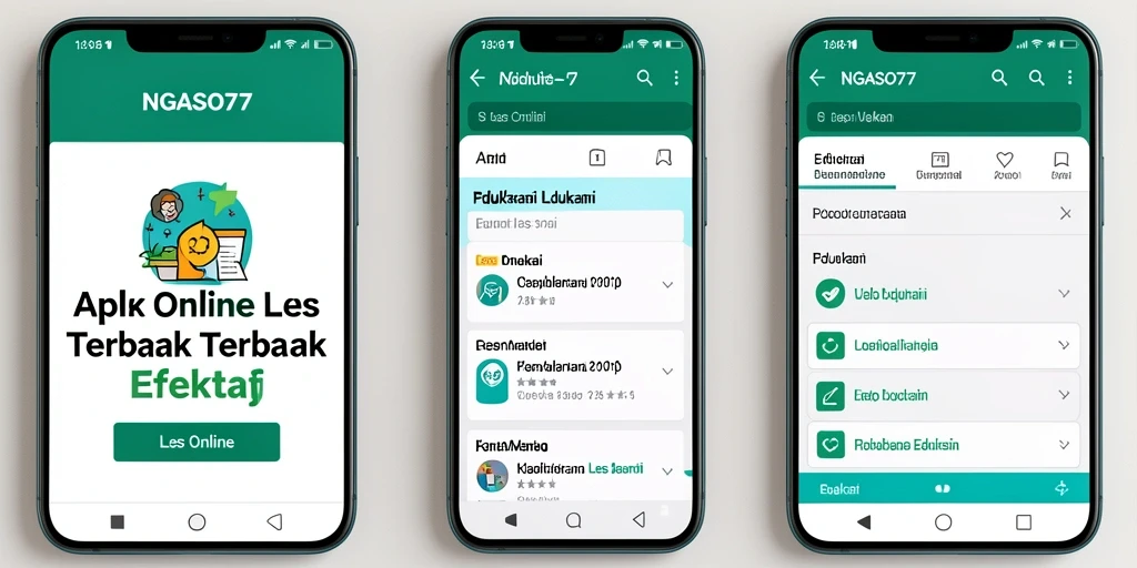 Antarmuka NGASO77 menampilkan fitur belajar interaktif yang menarik.