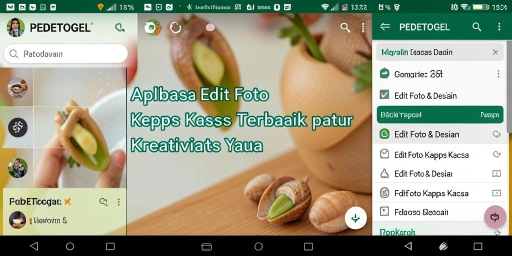 Antarmuka PEDETOGEL dengan fitur Edit Foto Kertas Kaca yang menarik.