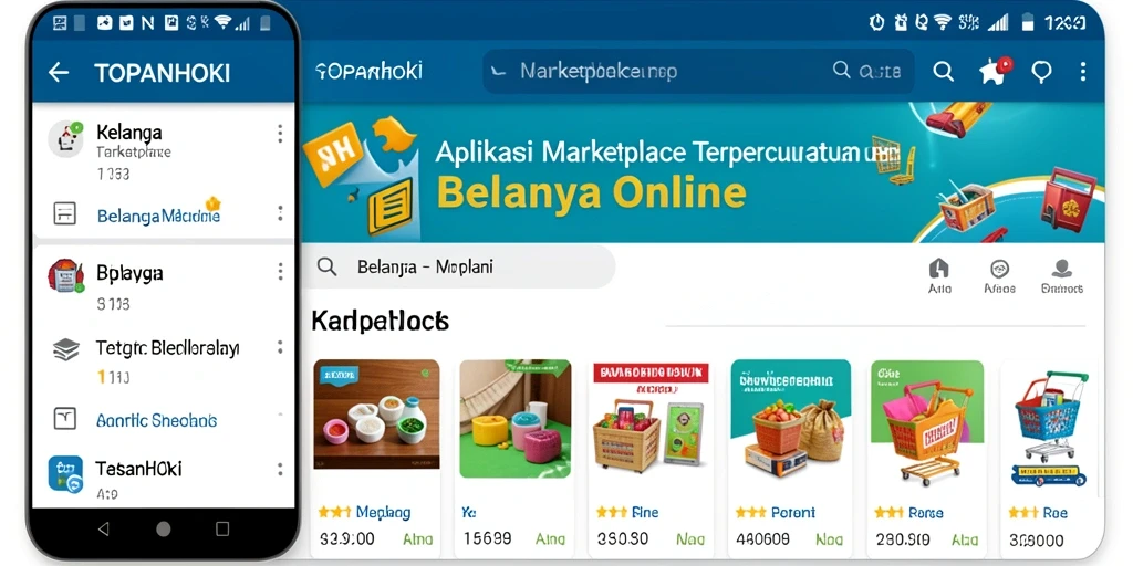 Tampilan antarmuka aplikasi TOPANHOKI yang menarik dan fungsional.