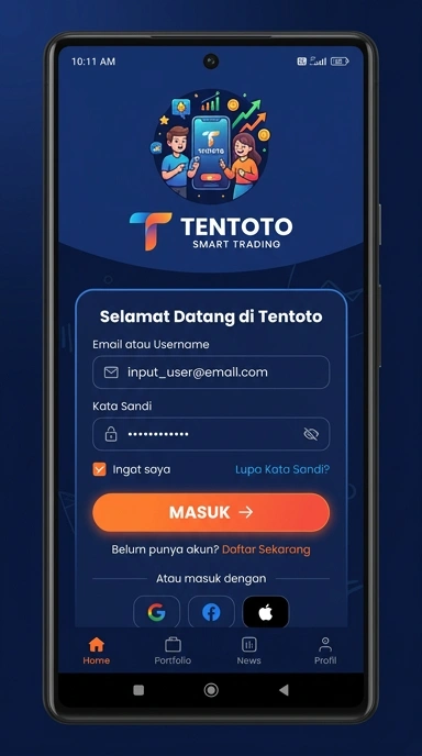 Masuk ke Akun tentoto dengan Mudah